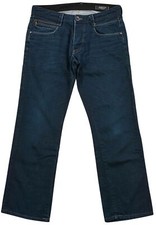 Jeans Jack & Jones uomo gamba dritta bottoni fly blu scuro lavaggio denim aut...