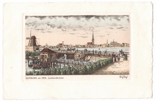 St1 orig radierung hamburg - st1-orig., *