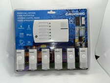 Grundig Radio Call System Doorbell 6 Channels 36 Melodies Weatherproof Sealed