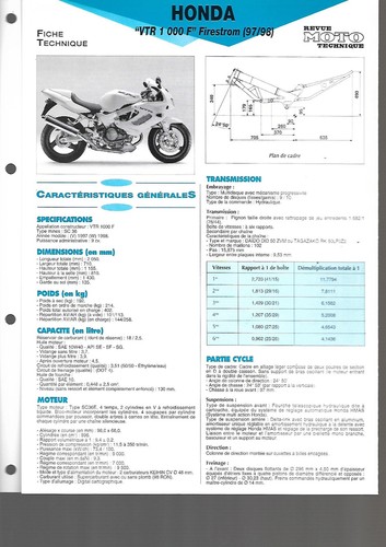 Honda vtr1000 fiche technique - vtr1000,