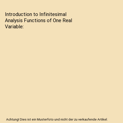 Introduction infinitesimal - to,