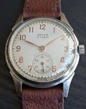 ANCRE SWISS MADE 32,2MM antico orologio uomo MECC FUNZ CASSA ROVINATA 