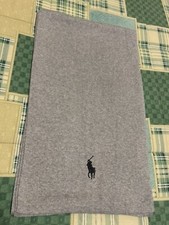 SCIARPA POLO RALPH LAUREN UOMO, COLORE GRIGIO, 100% COTONE, NUOVA