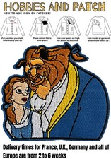 Patch la Bella la Bestia iron on personaggi Disney Belle Beauty and Beast toppa