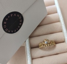 SALDI PANDORA ANELLO TIARA ARGENTO 925 ORO 18K ORIGINALE NUOVO