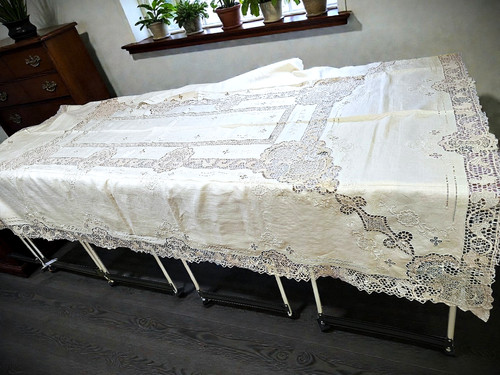 Tovaglia lino vintage - tovaglia,