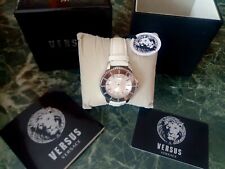 VERSACE Orologio NUOVO Versus Pelle Acciaio Pelle Donna