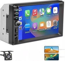 AUTORADIO 7 POLLICI UNIVERSALE 2 DIN BLUETOOTH CARPLAY CON RETROCAMERA USB AUX