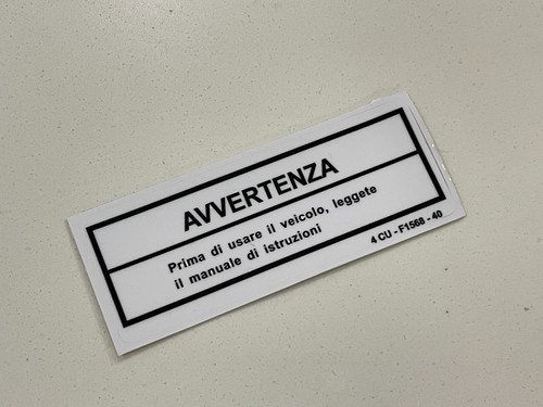 Adesivo avvertenza 4cuf156840 - adesivo,