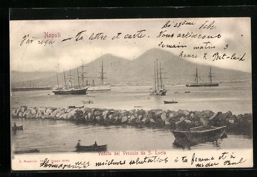 Cartolina napoli veduta del - napoli,,
