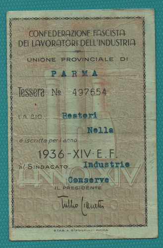 Tessera fascista - tessera,