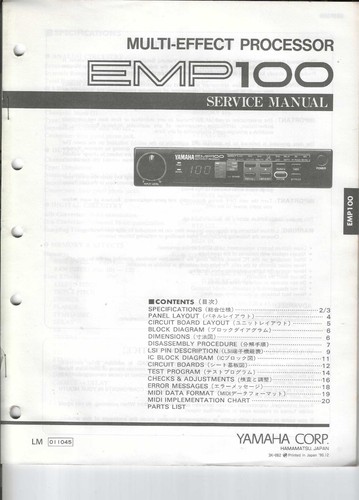Yamaha emp 100 processore - emp,
