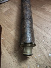ANTICO D'EPOCA CANNOCCHIALE IN OTTONE MARINA Ottone E Pelle  Forse XIX Secolo 