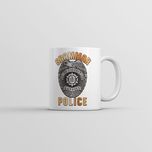Tazza grammatica polizia - grammatica,