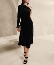 Abito da cocktail midi monospalla velluto Blaire BANANA REPUBLIC #817295