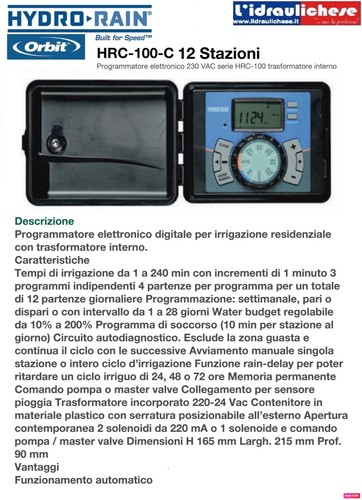 Programmatore orbit hrc - programmatore, hrc-100-c
