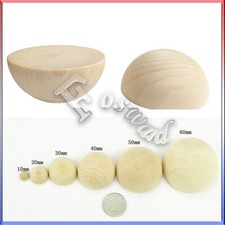 Sfera Spaccata Legno Mezza Tonda Legno Perline Non Finita Legno Naturale per Artigianato Fai da Te