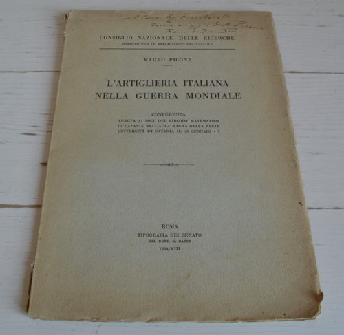 Mauro picone artiglieria - mauro, l'artiglieria