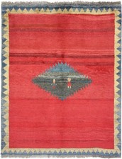 Originale Tappeto Persiano Gabbeh Ghashghai Orientale 196 CM X 149 Vecchio