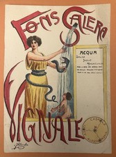 BOZZETTO ORIGINALE TERME FONS SALERA VIGNALE MONFERRATO 8 OTTOBRE 1903