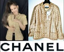 Giacca Blazer Top Chanel 2005 Vintage Oro Lame 42 44 46 10 12 14 Cappotto L