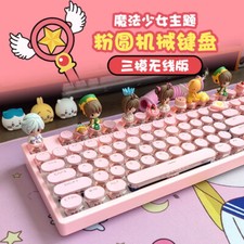 Card Captor Sakura ABS Dolls Keycaps RGB Tastiera Meccanica Tri-mode 108 tasti