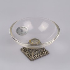 Bomboniera soprammobile cristallo 24% Made in Italy diam. 8 cm h. 4,5 cm ottimo