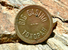 1907 TONOPAH, NEVADA (MINING NYE CO) "BIG CASINO" BAWDY HOUSE BORDELLO BAR GETTONE