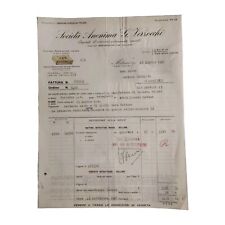 1927 Società Anonima G. Verzocchi Mattoni Refrattari Milano Fattura C02250
