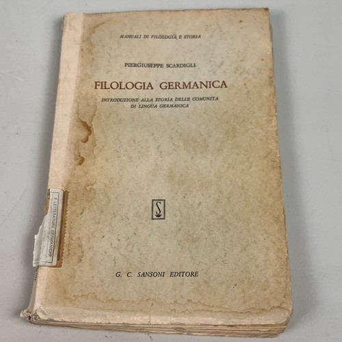 Filologia germanica scardigli - filologia,