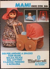 PUBBLICITÀ BAMBOLE MIGLIORATI MAMI SISI 1980 ADVERT / WERBUNG / PUBLICITÉ POSTER