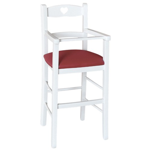 Seggiolone legno bianco - legno, con