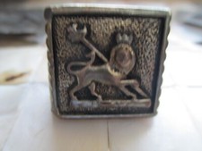 ANELLO COLONIALE LEONE DI GIUDA DA "DIGNITARIO DEL REGNO" AGEMINATO IN ORO  1930