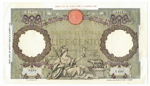 100 lire capranesi aquila - 100,