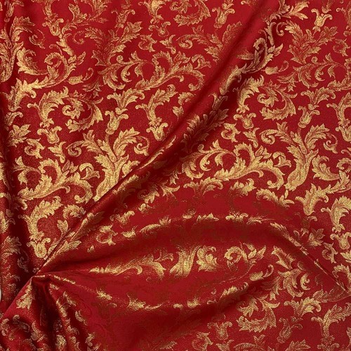 Tessuto raso lurex damascato - raso,