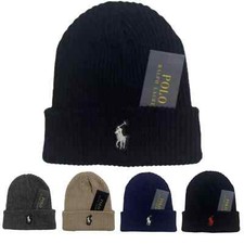 Cappello invernale originale Polo Ralph Lauren multicolore a costine unisex classico berretto