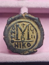 MONETA IMPERO BIZANTINO - FOLLIS DI MAURIZIO TIBERIO