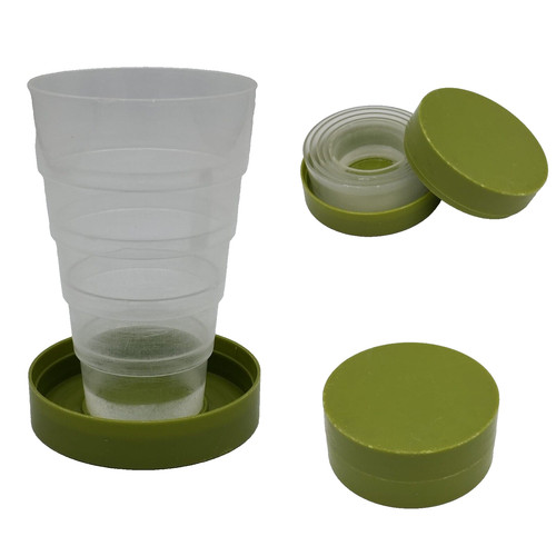 Bicchiere richiudibile verde - bicchiere,