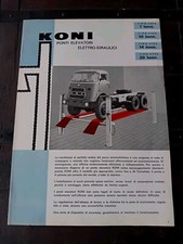 Brochure PONTI ELEVATORI KONI per AUTOBUS CAMION AUTOCARRI anni '60 originale 