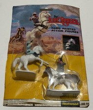 1981 The Lone Ranger action figure dipinte a mano Fleetwood Toys, nuove su cartoncino