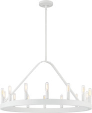 Carousel Lampadario 14 Luci, Bianco Opaco, D254C-14CH-MW