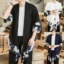 Camicia Kimono Lunga In Cotone