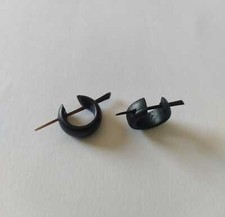 Orecchino cocco legno marrone/bianco/nero (2 PEZZI)