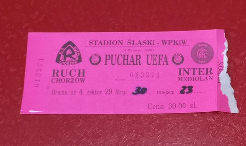 Biglietto coppa uefa ruch - biglietto,