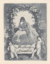 Exlibris Bookplate Lichtdruck Horatio Gaigher 1870-1938 Fünfkirchen Steinabrunn