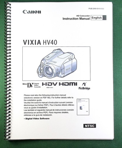 Canon vixia hv40 manuale - vixia,