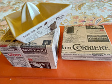 Spremiagrumi pubblicitario in ceramica vintage gadget La domenica del Corriere