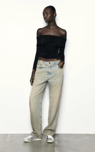 Zara ruched fitted - draped, top