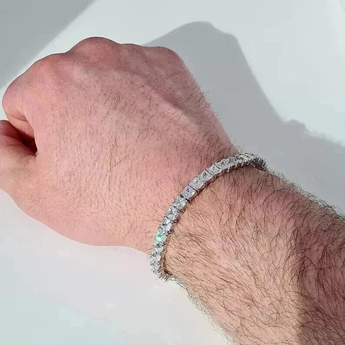 Bracciale tennis uomo 15ct - bracciale,