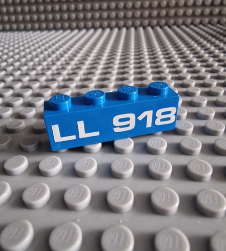 Lego space mattoncino 1x4 blu - 1x4,